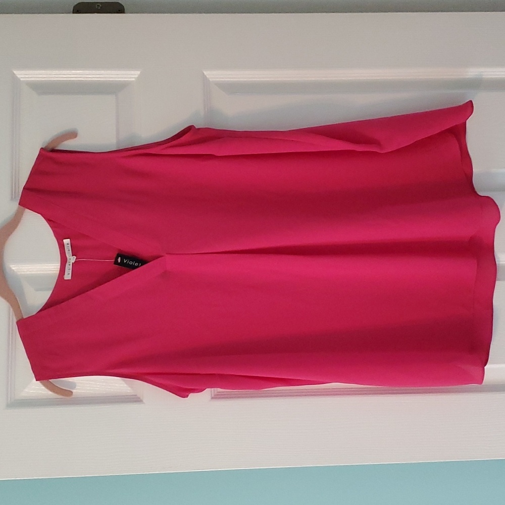 Womens Plus 1X Violet & Claire Sleeveless Polyester Lightweight Top NWT